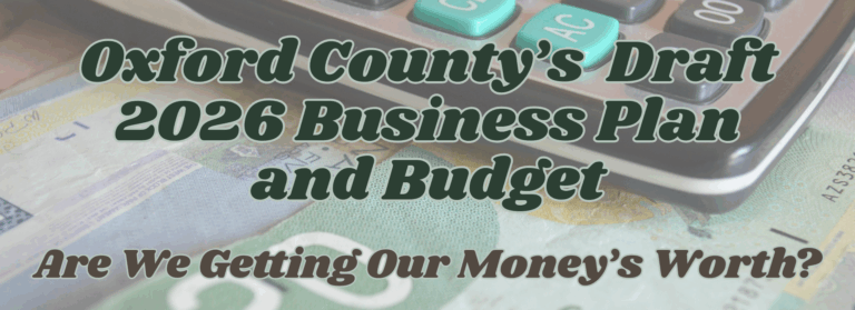 Oxford County’s Draft 2026 Budget
